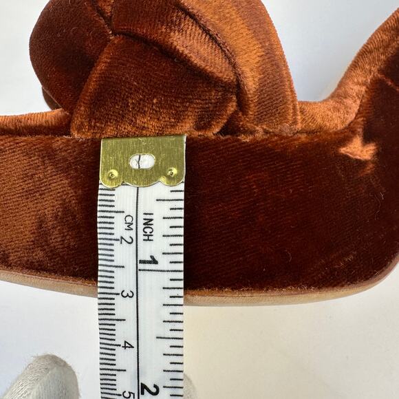 Loeffler Randall Fae Velvet Open Toe Platform Heels Sandals Sz 6 NIB Spice $425 - Picture 9 of 16